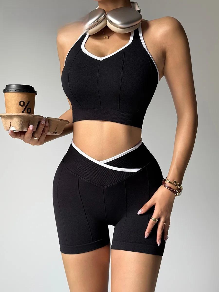 Lila Zen V Lila Zen V-neck halter neck women's quick-drying yoga sportswear two-piece set