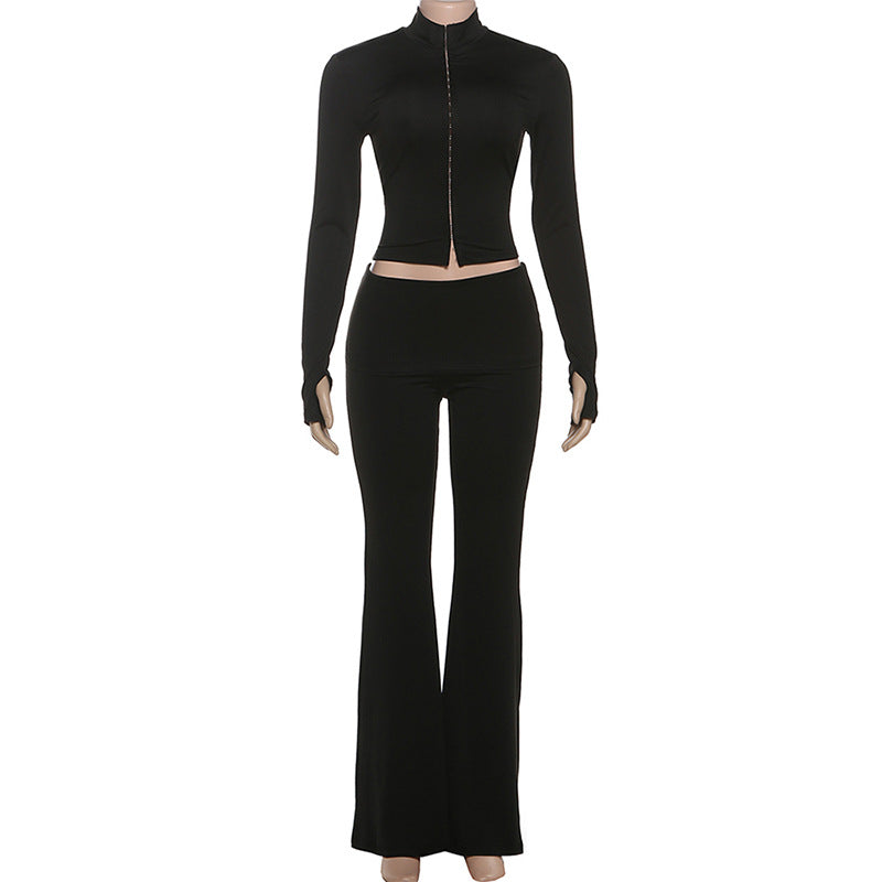 Burn It To The Ground High-Waisted Pants Set – Black