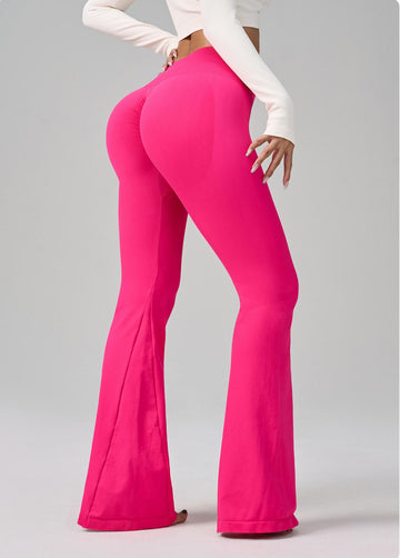 Lila Zen Seamless High-Waisted Yoga Fitness Flare Pants