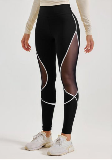 Lila Zen Women's Color-Blocked Mesh Shaping Yoga Pants