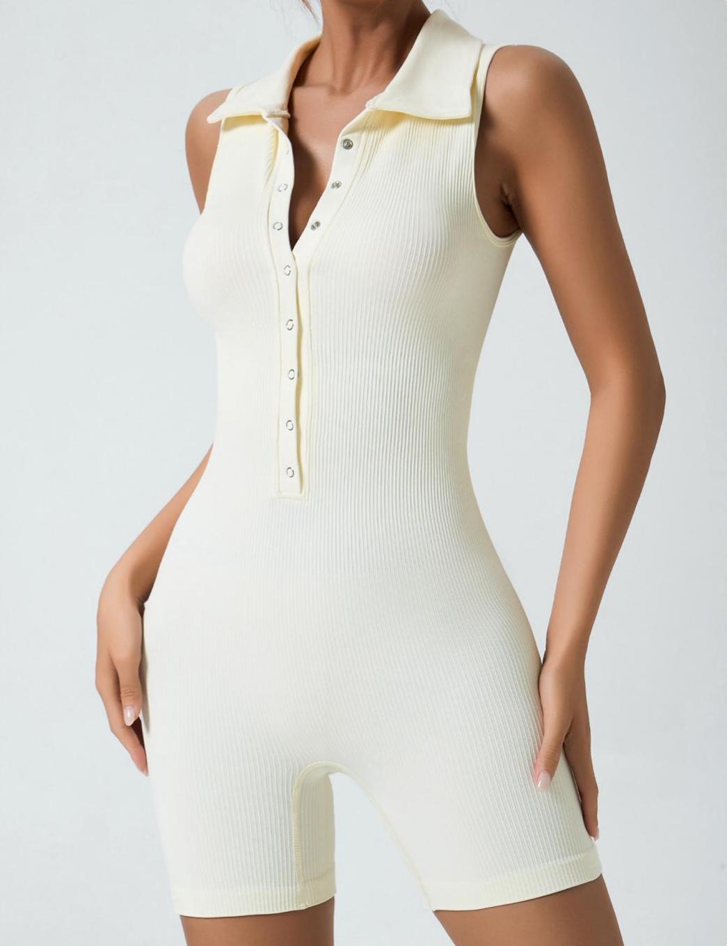 Button-Down Collar Bodysuit