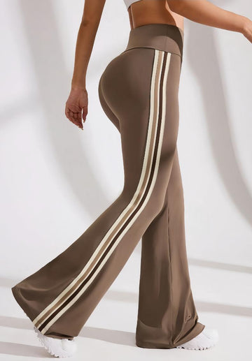 Lila Zen Side Striped High-Waisted Elastic Shaping Slimming Yoga Pants