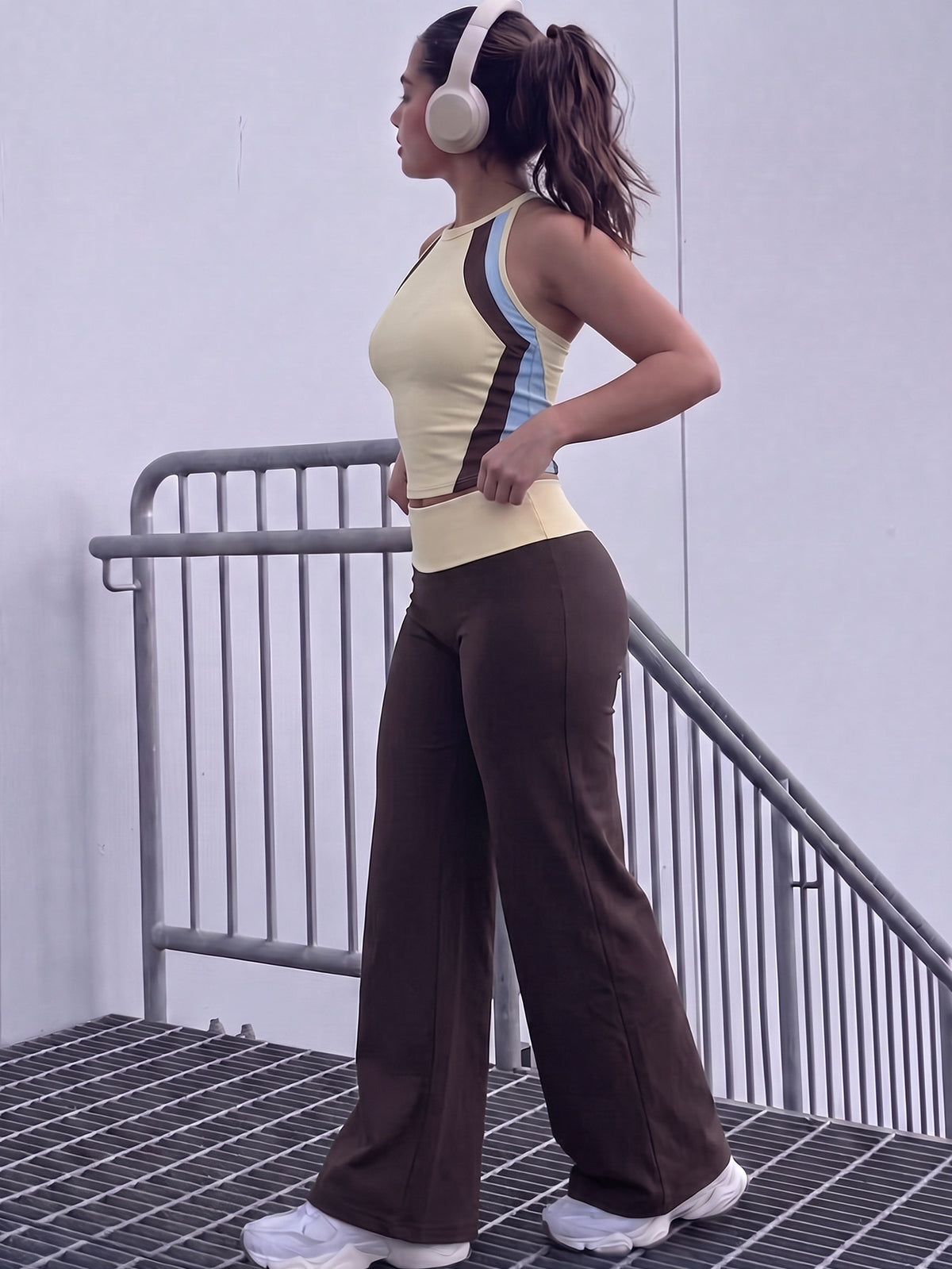 Foldover Waist Yoga Flare Leggings