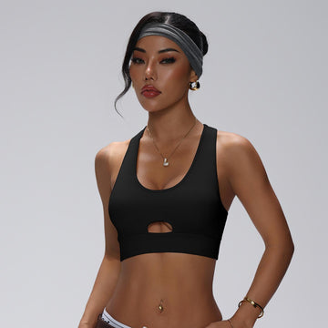 Lila Zen High-Strength Shock-Absorbent Breathable Hollow-Out Yoga Sports Bra