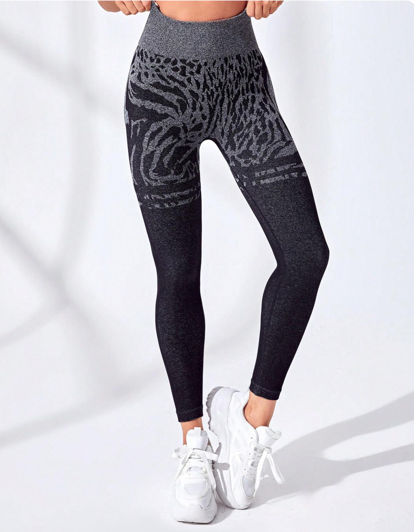 Lila Zen Seamless Leopard Print High-Waisted Hip-Lifting and Shaping Sports Yoga Pants