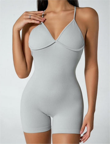 Crisscross Strap Sculpting Bodysuit