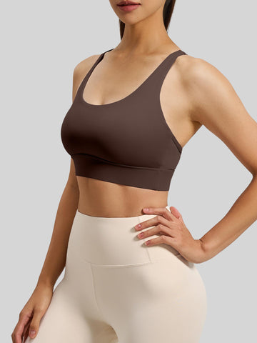 Lila Zen High-Strength Shock-Absorbing Cross-Back Sports Yoga Fitness Bra