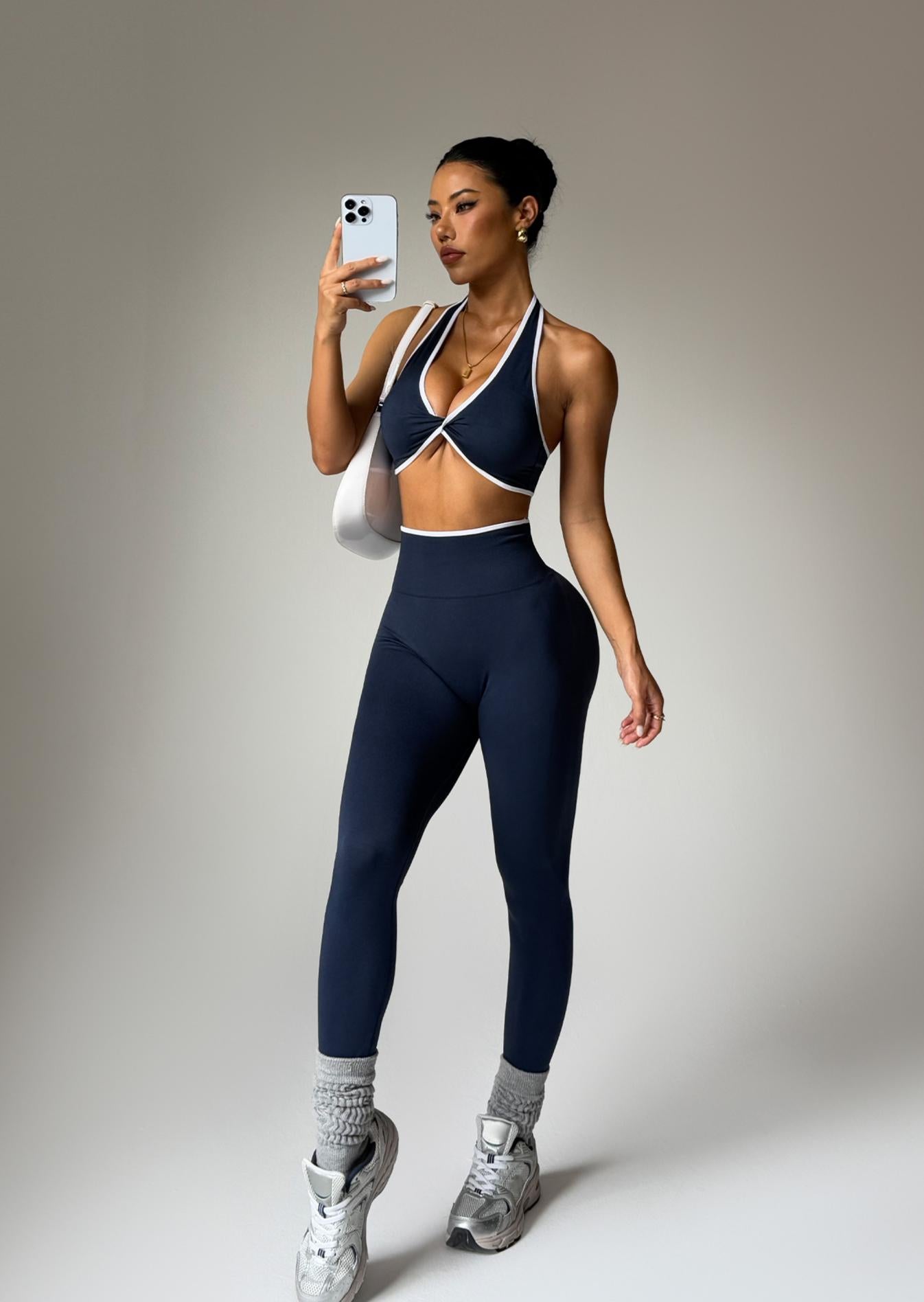Lila Zen Seamless Color-Blocked High-End Sports Yoga Set