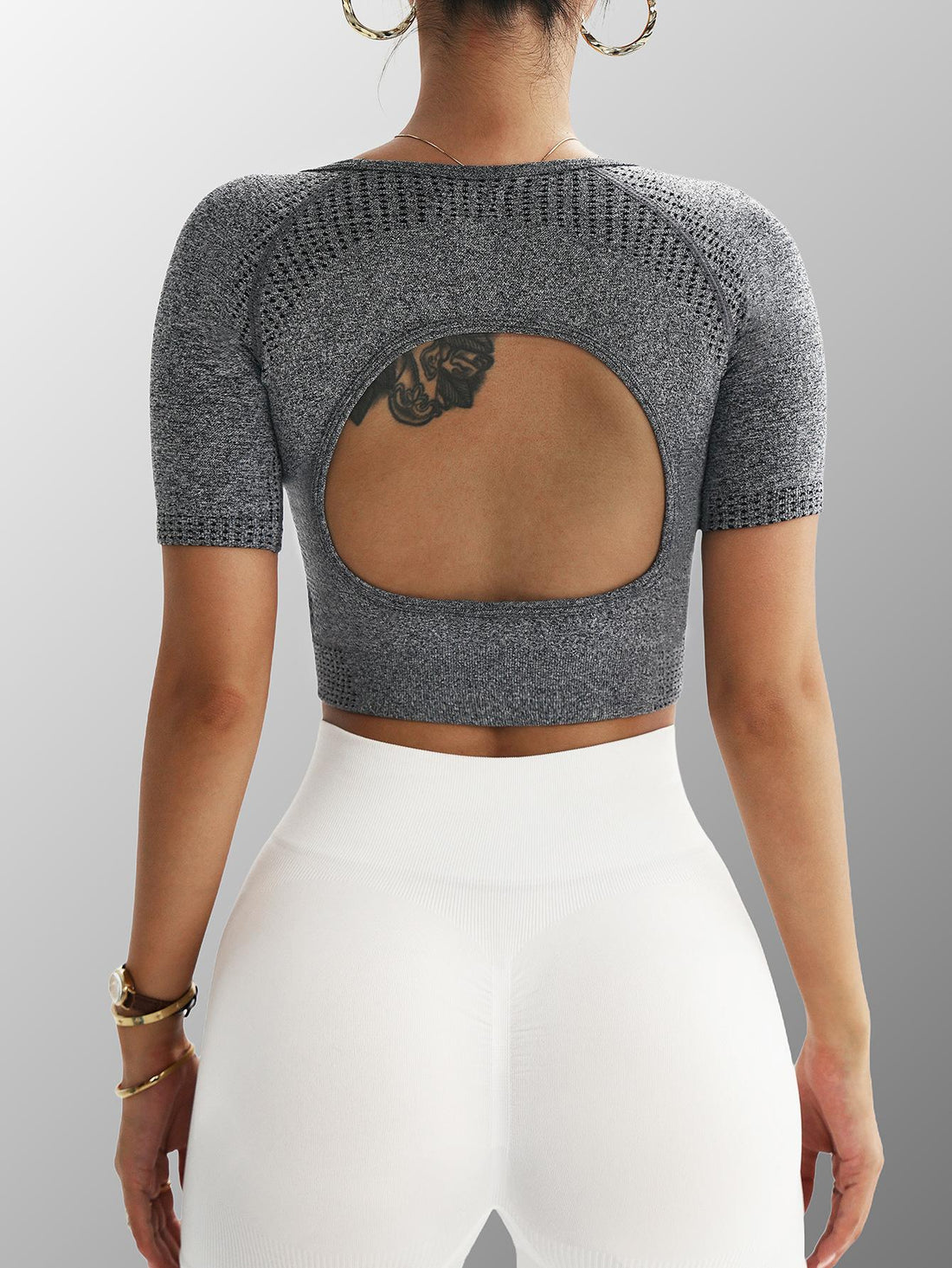 Lila Zen T Lila Zen Seamless Slim Fit Crew Neck Short Sleeve Yoga T-Shirt