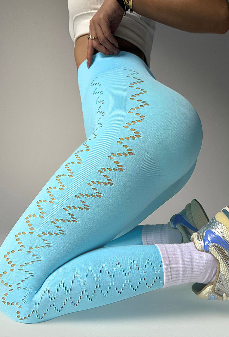 Lila Zen High-Waisted Yoga Pants with Hip-Lifting and Slimming Side Mesh Cutouts