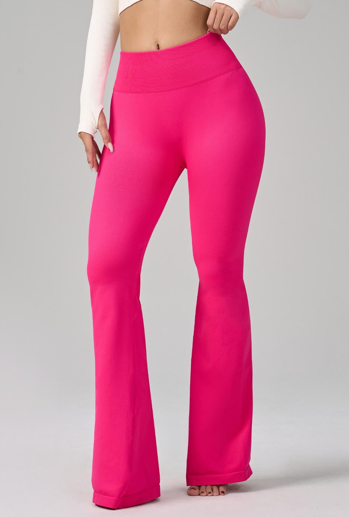 Lila Zen Seamless High-Waisted Yoga Fitness Flare Pants