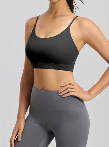 Lila Zen Women's Six-String Crossback Yoga Sports Bra