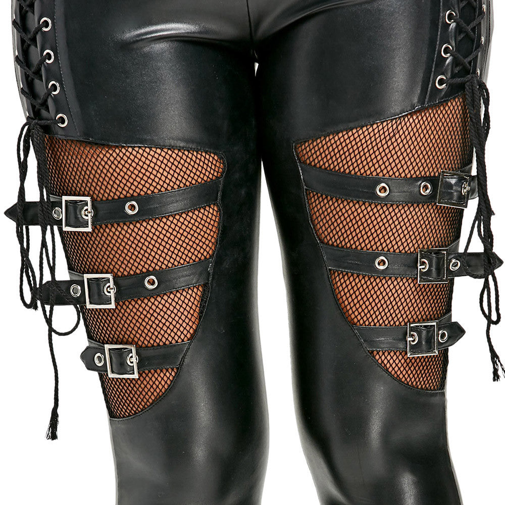 Black Leather Bdsm Leggings
