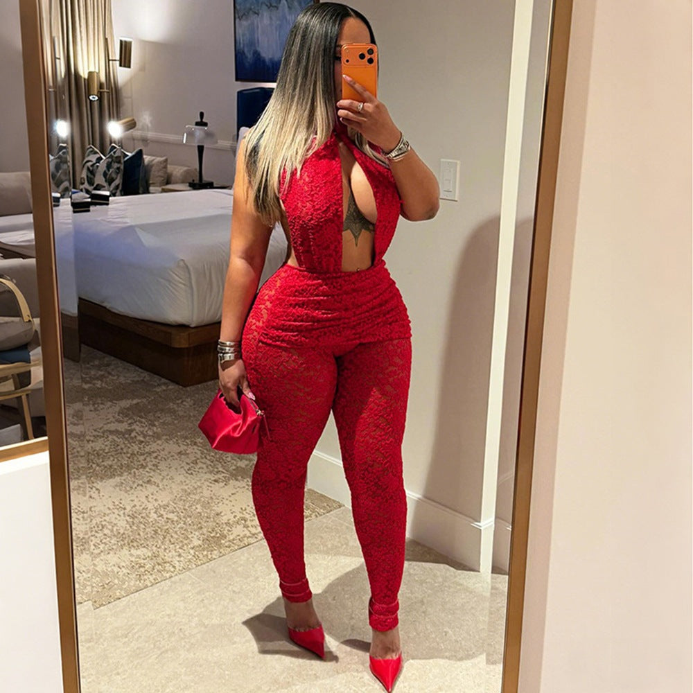 Fatema Mesh Jumpsuit