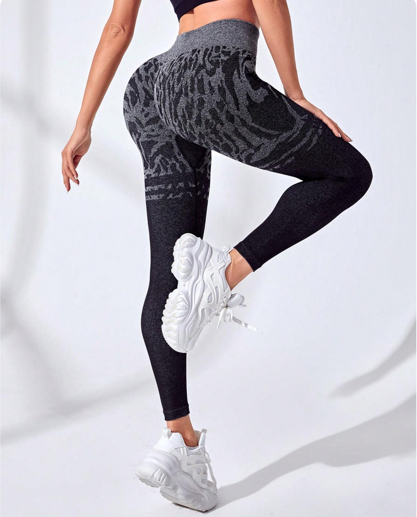 Lila Zen Seamless Leopard Print High-Waisted Hip-Lifting and Shaping Sports Yoga Pants