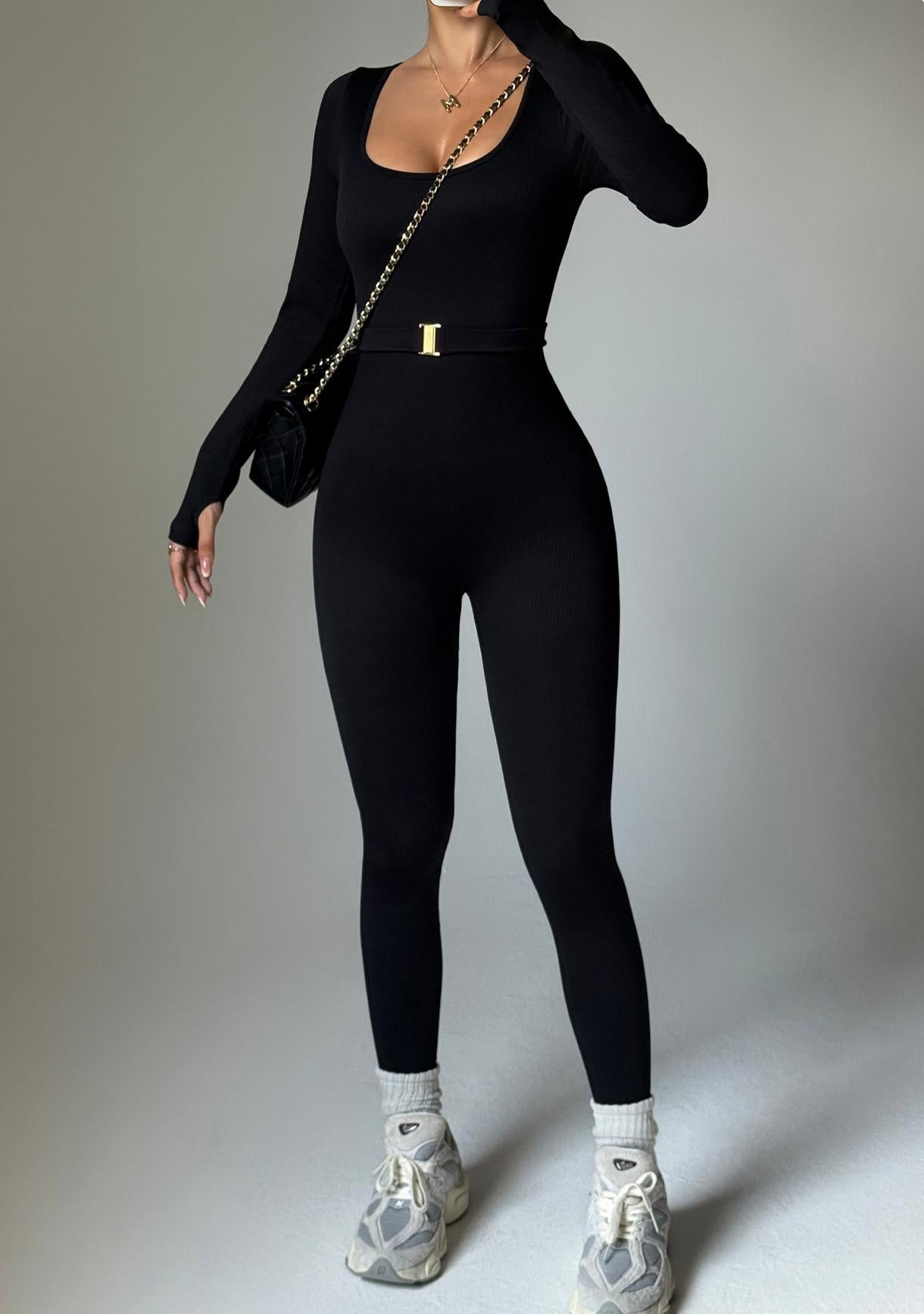 Lila Zen Seamless One-Piece Belted Sports Yoga Bodysuit