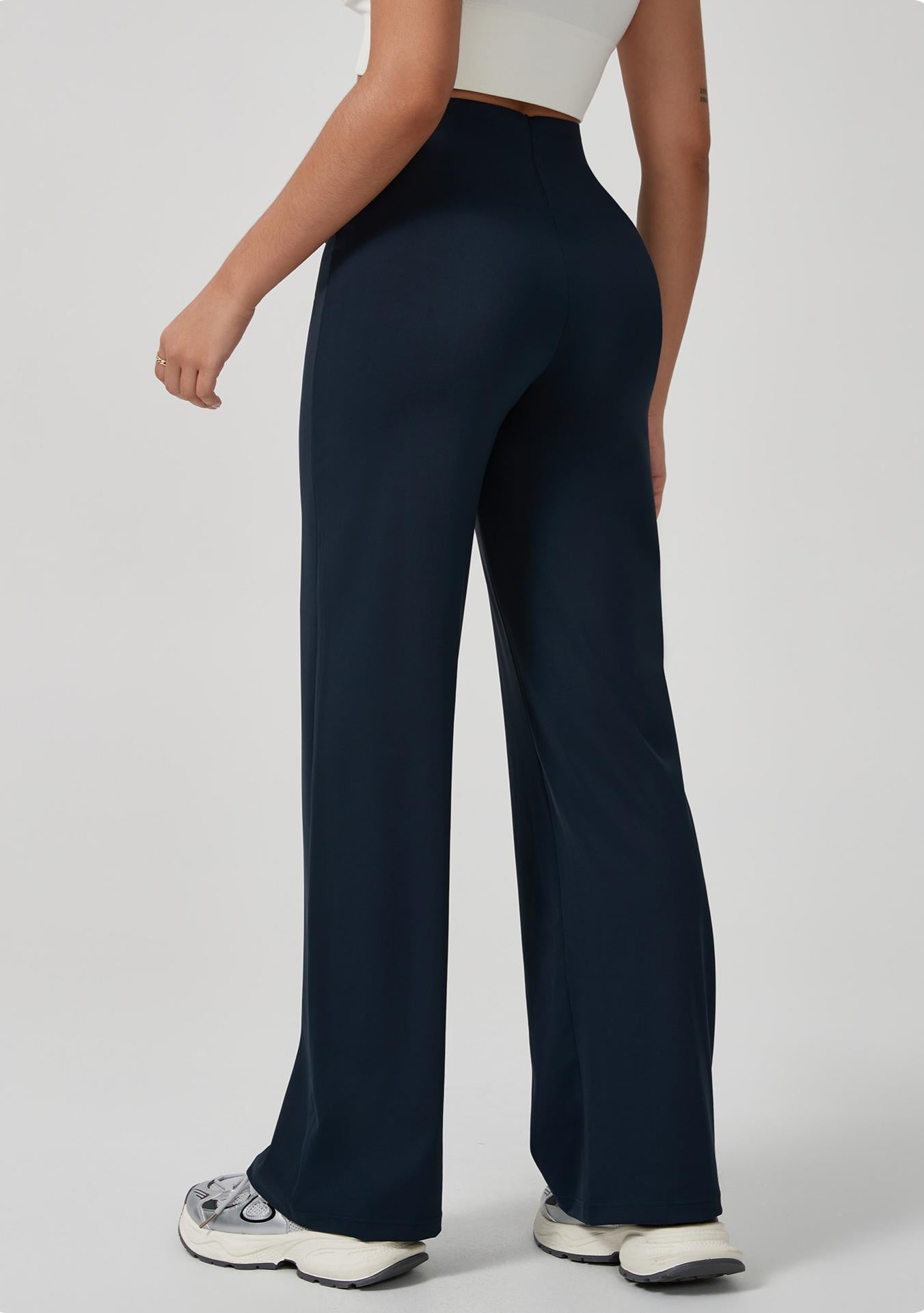 Lila Zen Flowy Casual Wide-Leg Yoga Pants - Hip-Lifting and Slimming