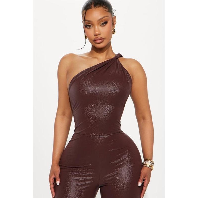 Faux Leather Jumpsuit