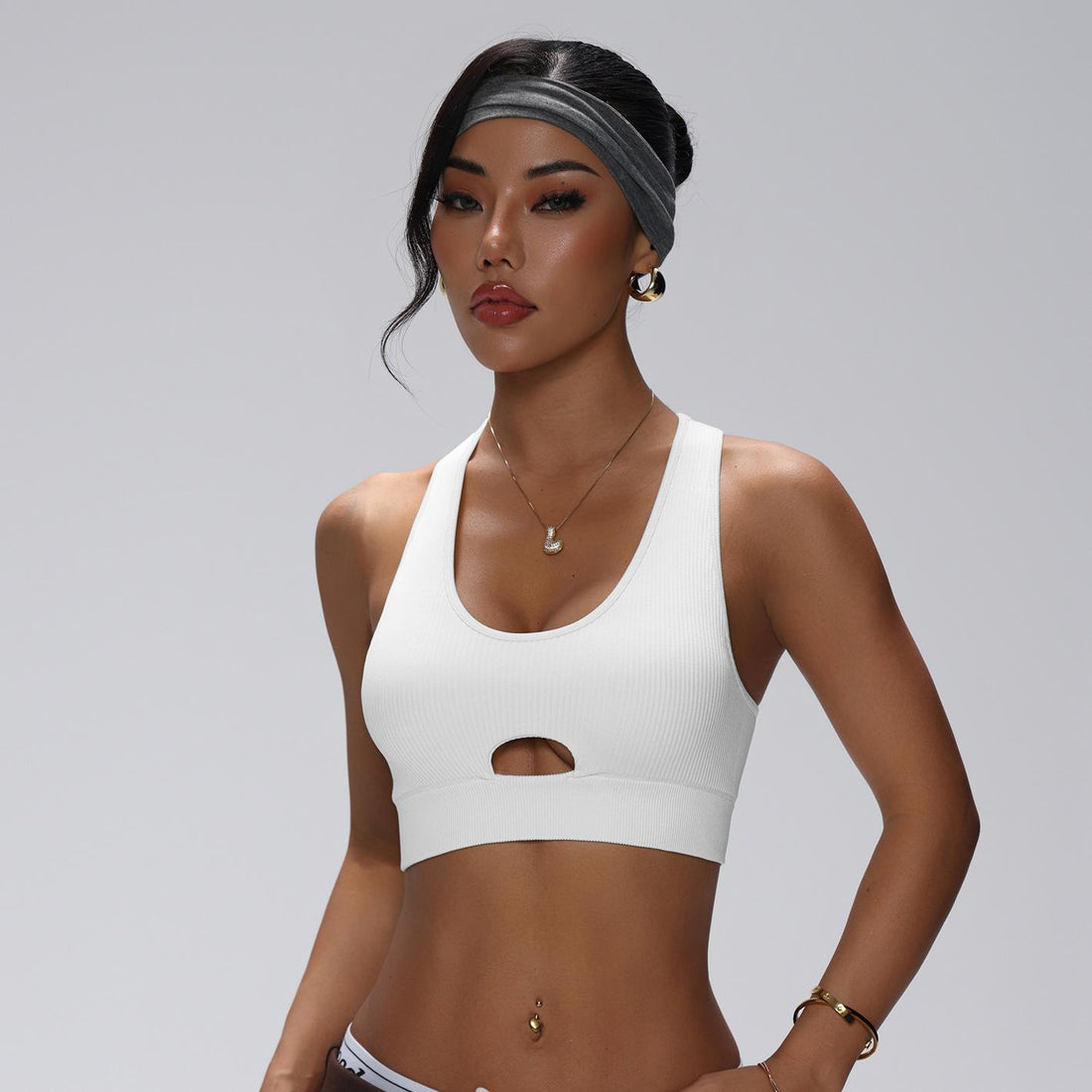 Lila Zen High-Strength Shock-Absorbent Breathable Hollow-Out Yoga Sports Bra