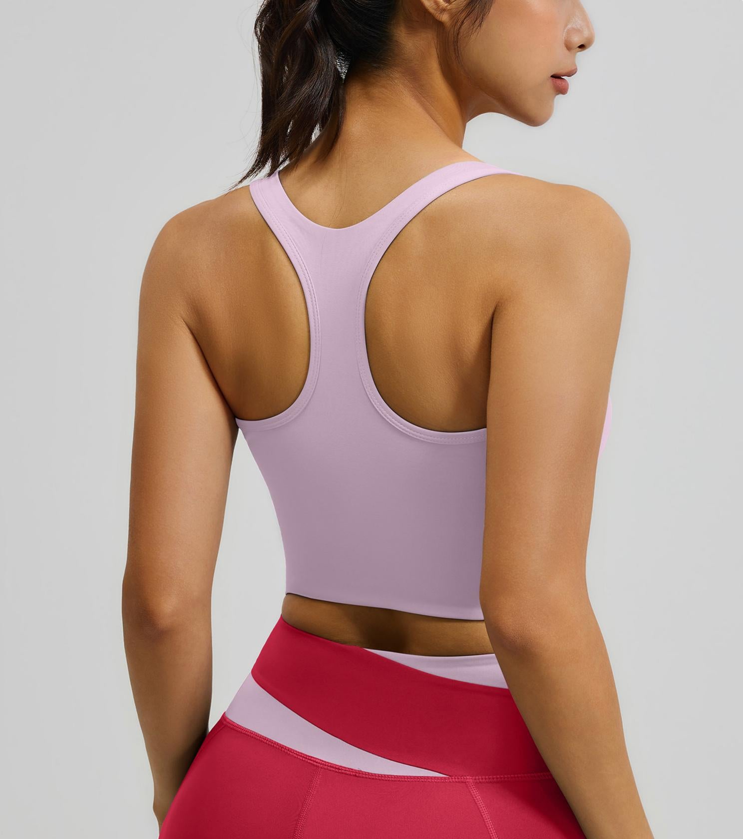 Lila Zen Women's Color Block Yoga Sports Bra