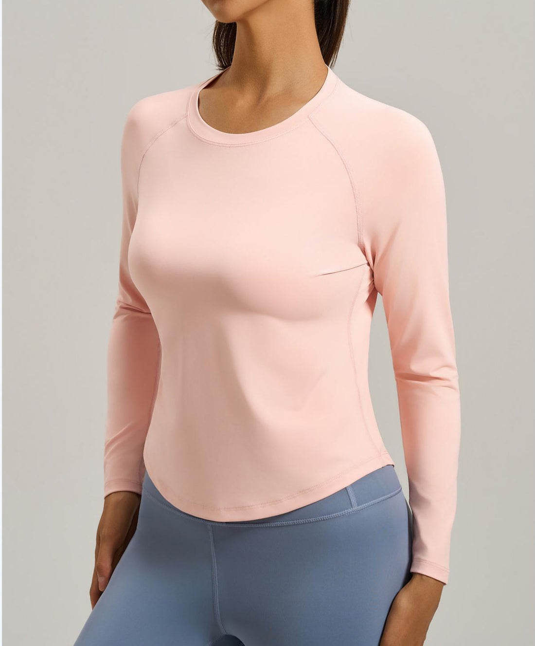 Lila Zen Women's Loose-fitting Mesh Back Long-sleeved Sports T-shirt