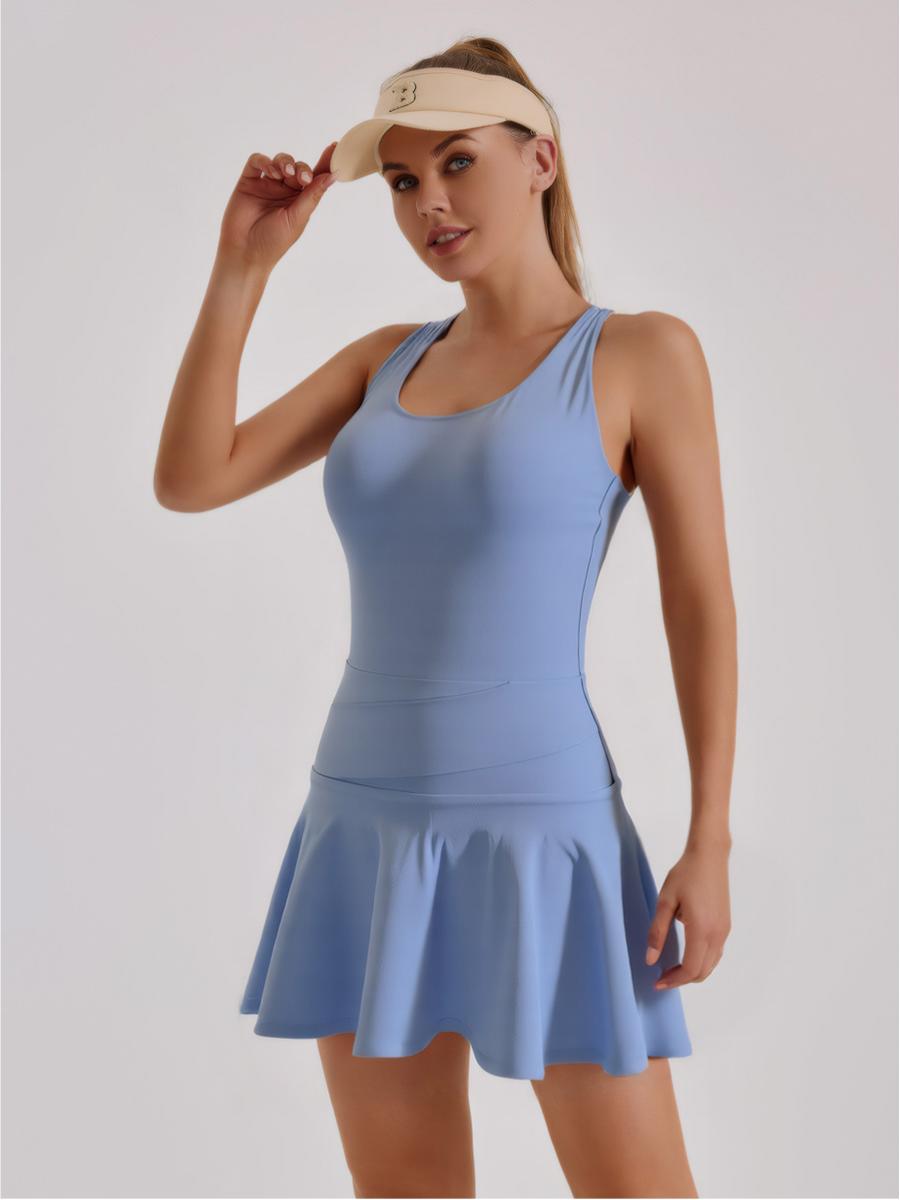 Lila Zen Nude-feel High-elasticity Anti-exposure Sports Dress for Women
