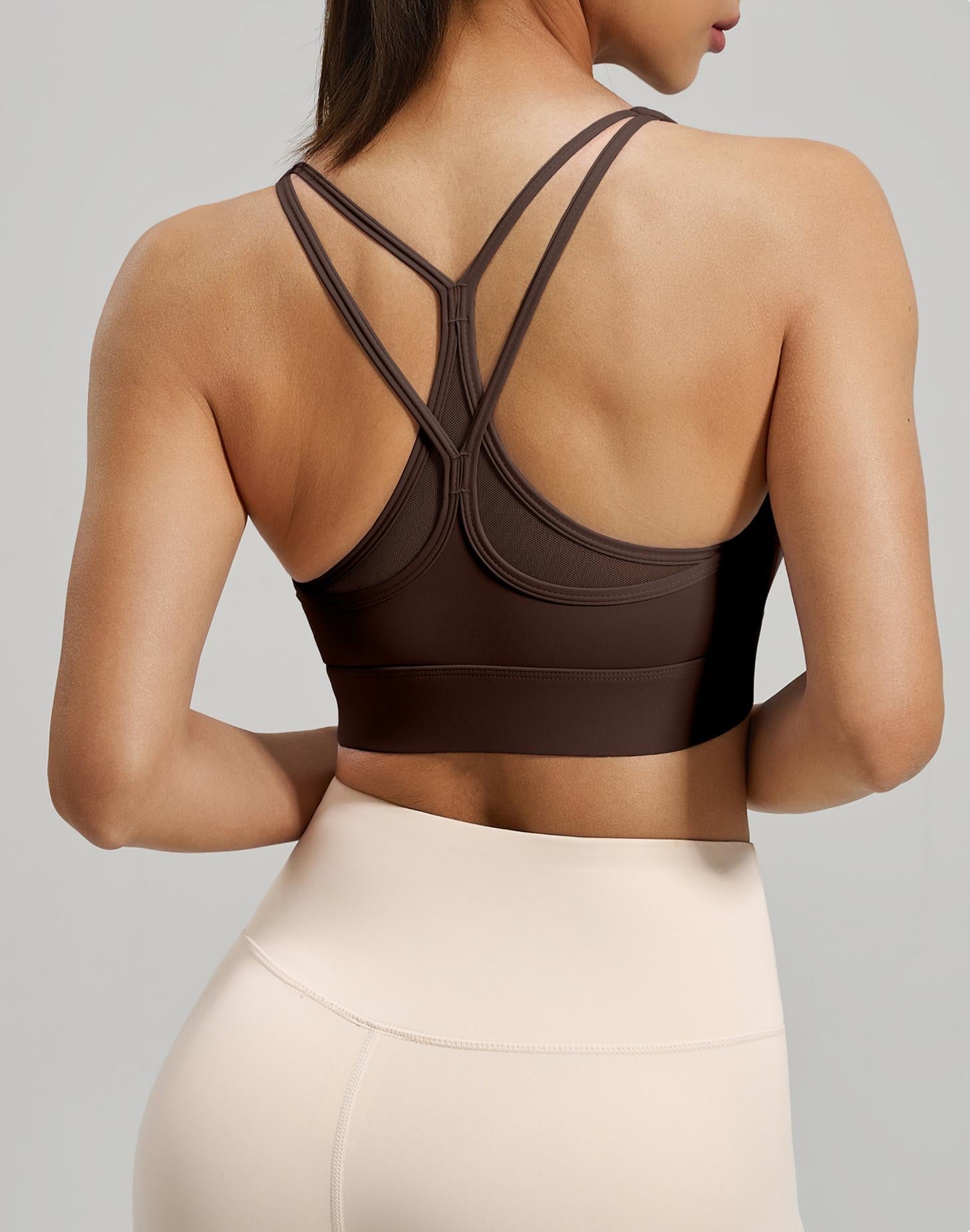 Lila Zen High-Strength Shock-Absorbing Cross-Back Sports Yoga Fitness Bra