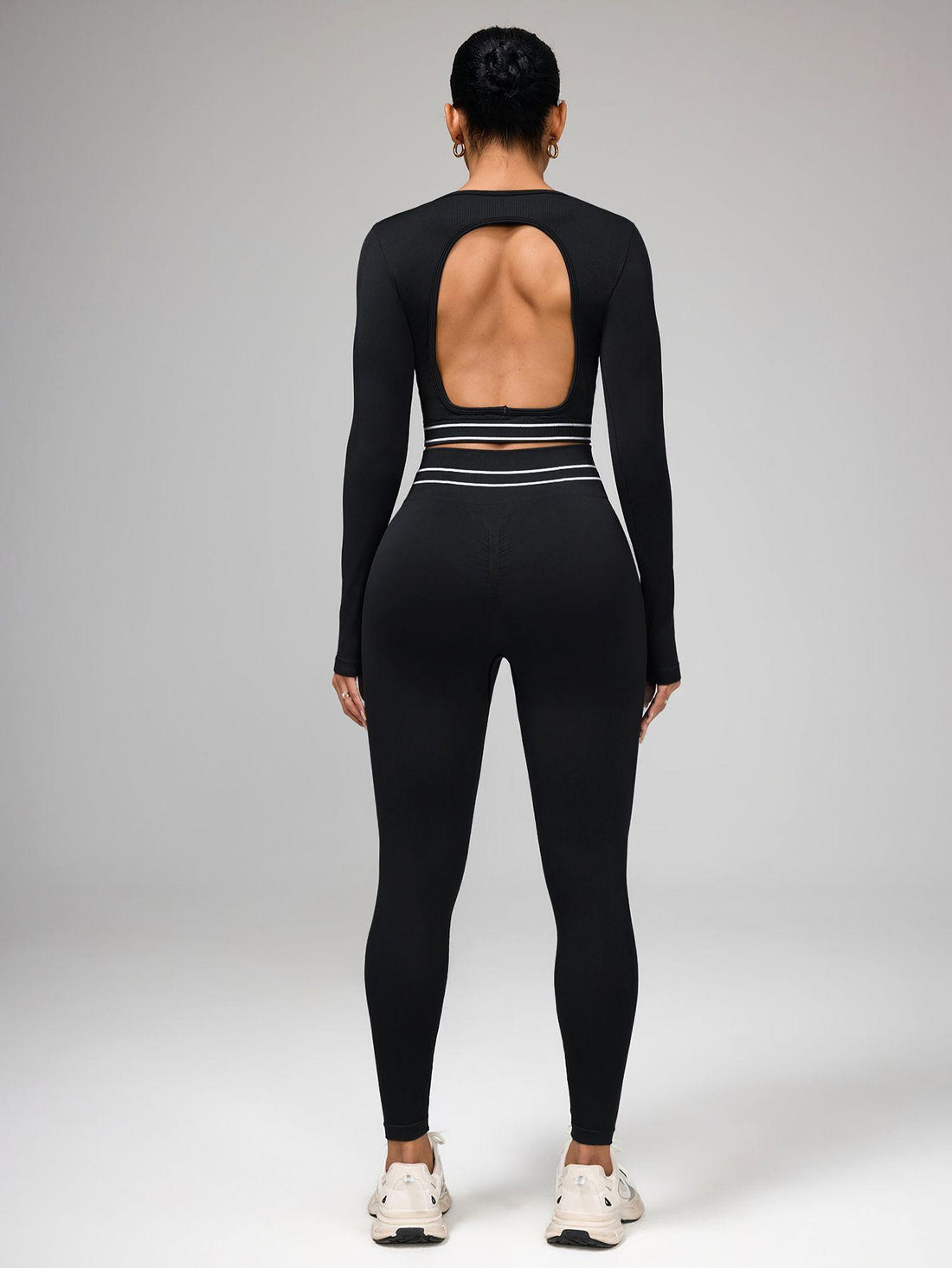 Lila Zen Women's Color-Blocked Striped Seamless Quick-Drying Fitness Yoga Set