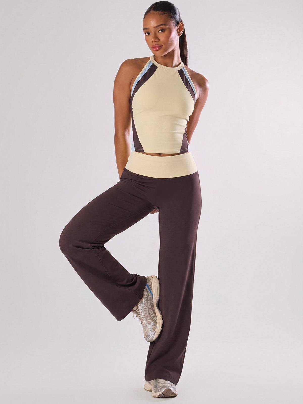 Foldover Waist Yoga Flare Leggings