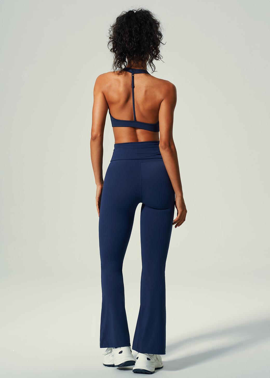 Lila Zen Halter-Neck Seamless Waist-Slimming Hip-Lifting Slightly Flared Yoga Jumpsuit