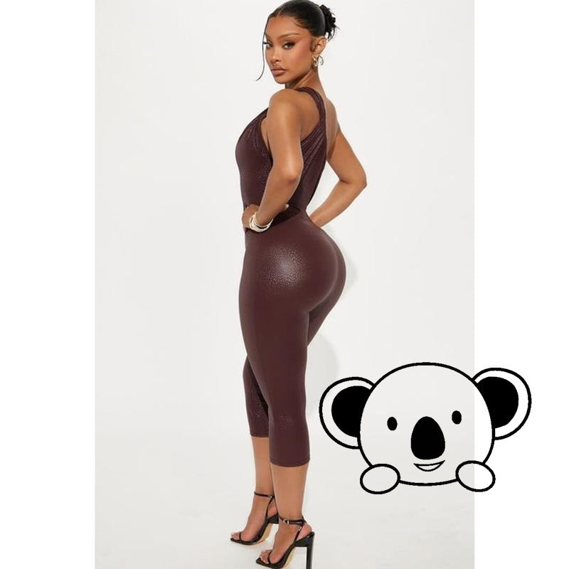 Faux Leather Jumpsuit
