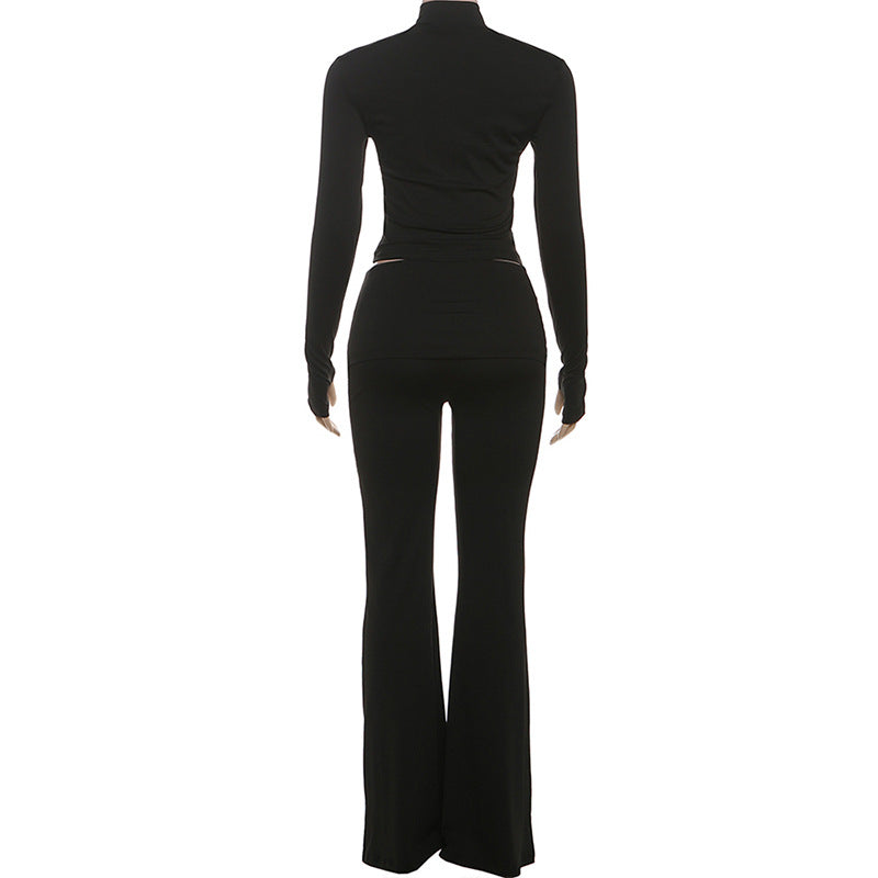 Burn It To The Ground High-Waisted Pants Set – Black