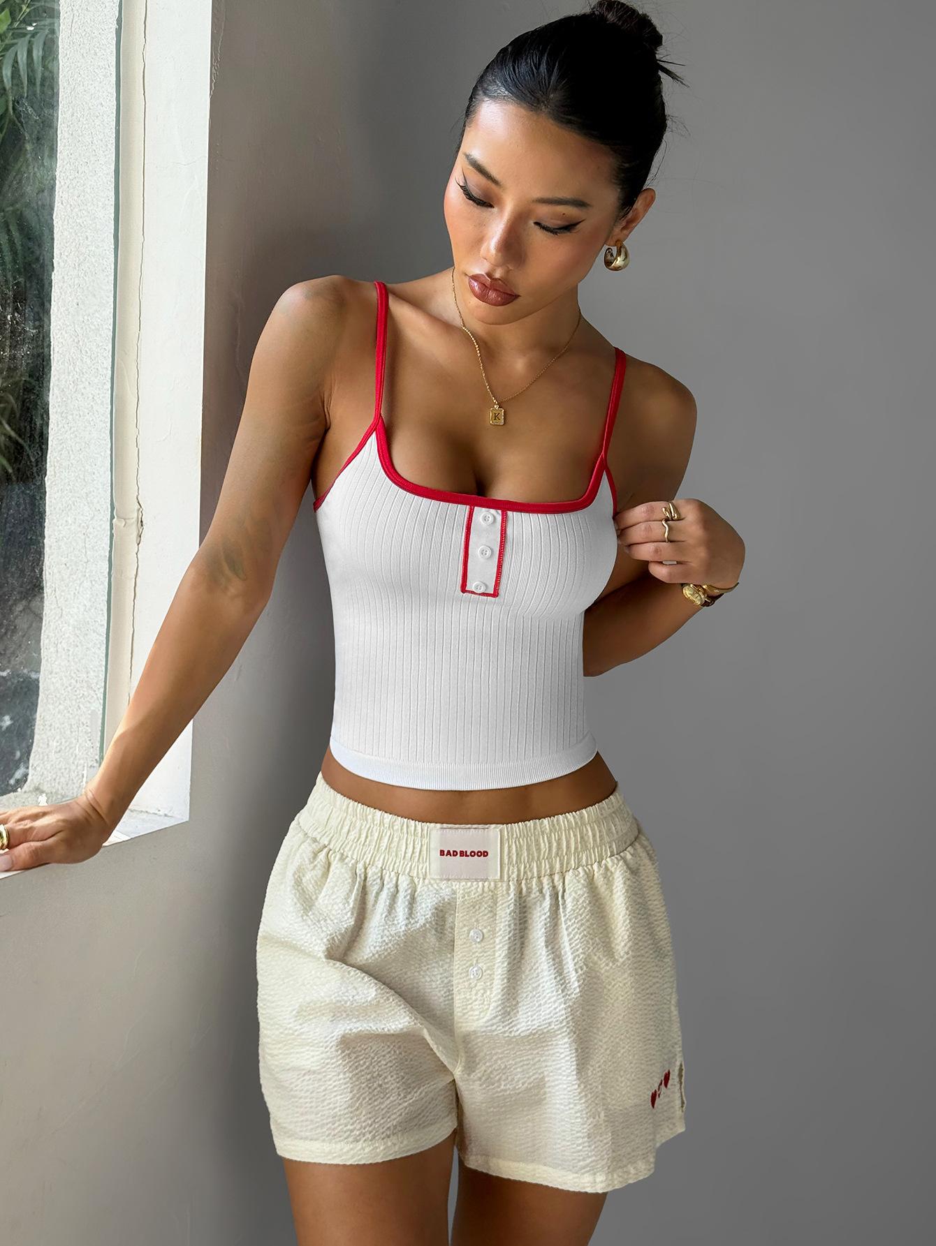 Lila Zen Women's Thin Strap U-Neck Slim Fit Yoga Camisole
