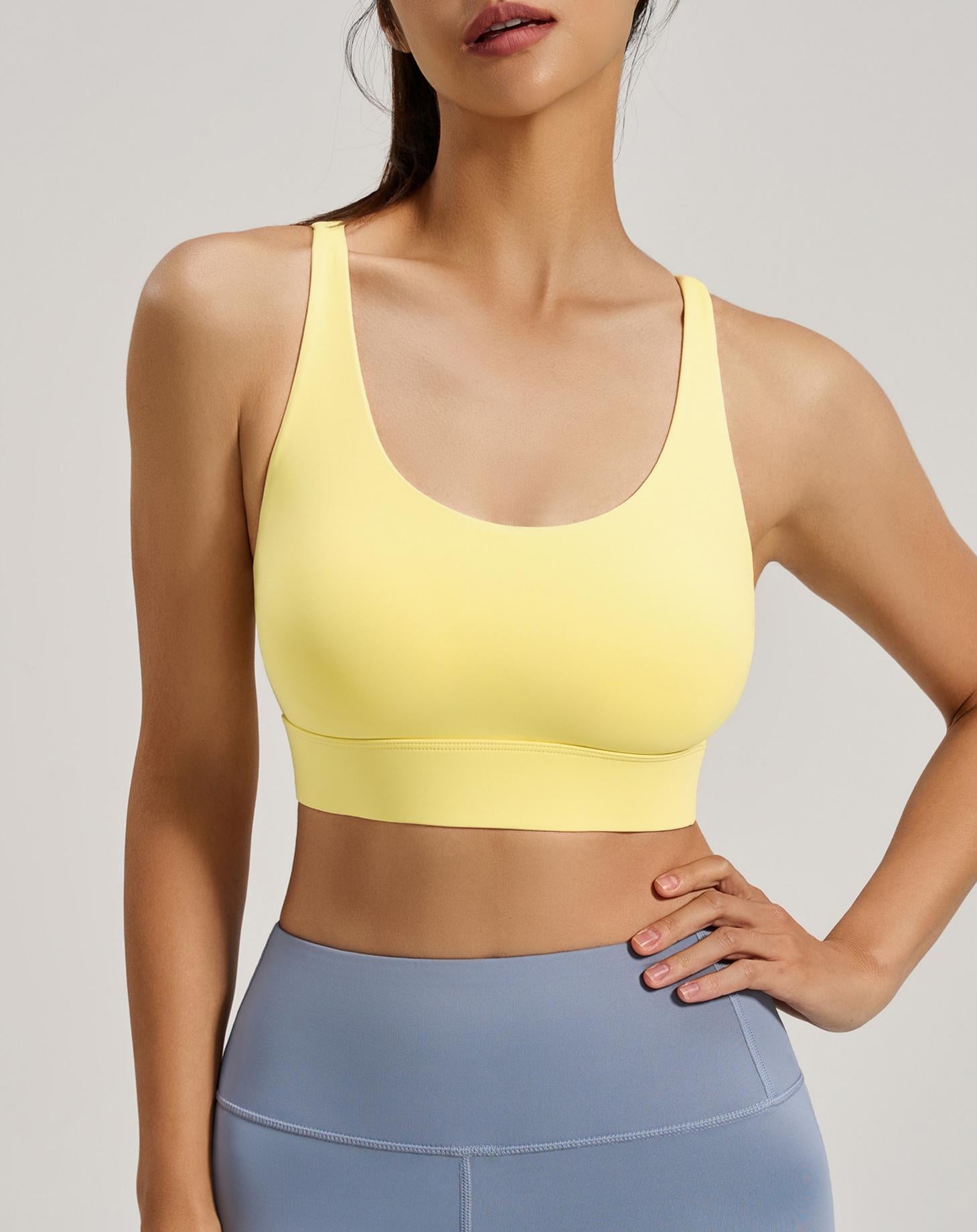 Lila Zen High-Strength Shock-Absorbing Cross-Back Sports Yoga Fitness Bra