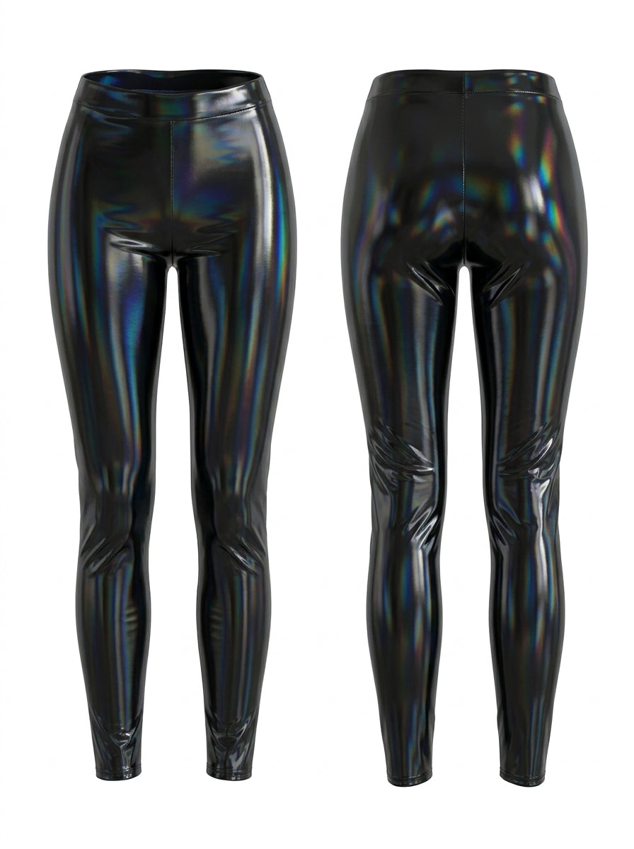 High Impact Blacj Latex Leggings