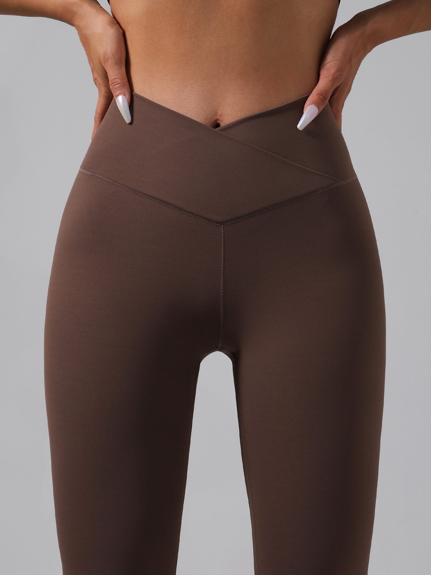 Lila Zen Crossover High-Waisted Slimming Flared Yoga Pants
