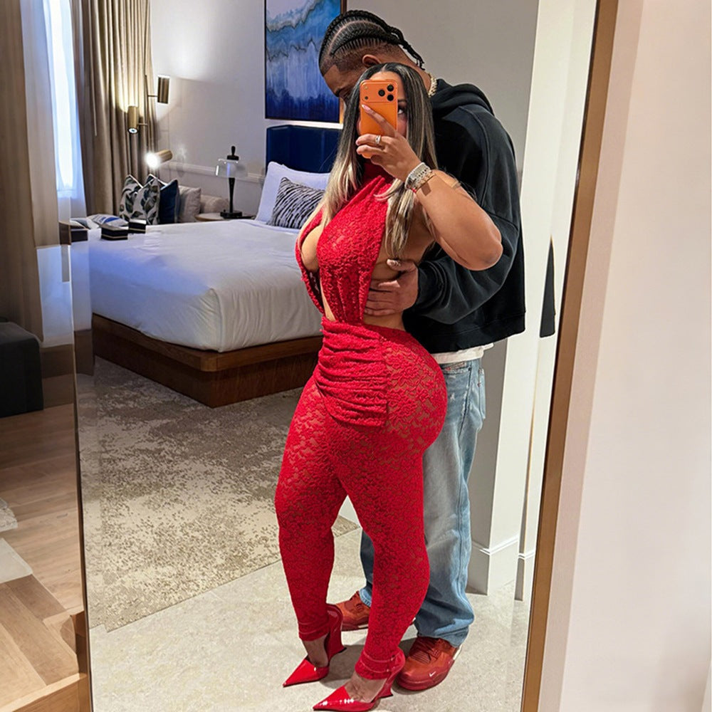 Fatema Mesh Jumpsuit