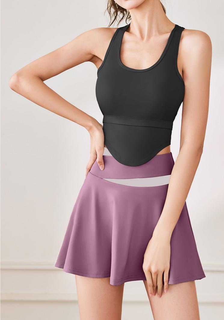 Lila Zen u Lila Zen Bare-feel Anti-exposure U-neck Wide shoulder strap Running Fitness Yoga Suit