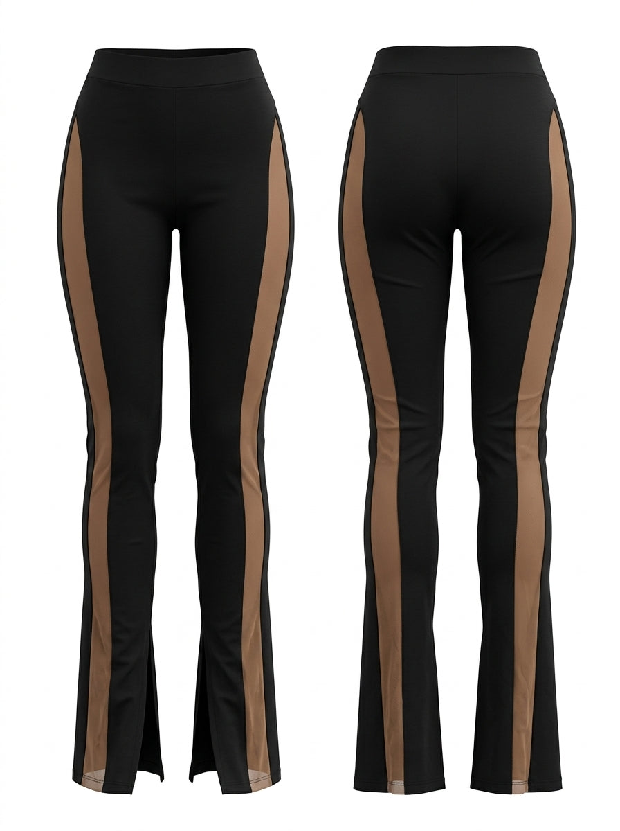 Super Unique Sheer Mesh Split Leggings