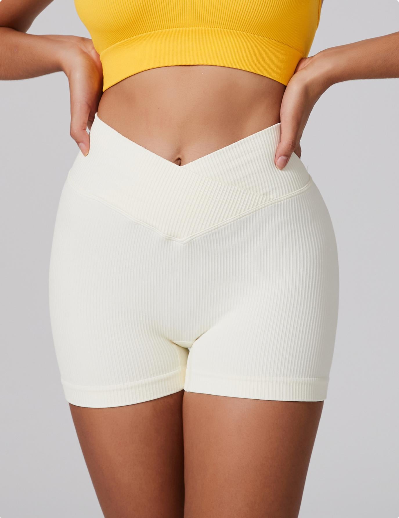 Lila Zen V Lila Zen Seamless V-Waist Slimming and Butt-Lifting Exercise Yoga Shorts