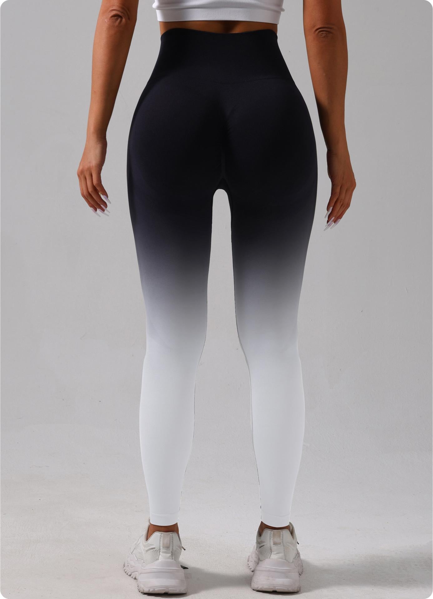 Lila Zen High-Waisted Gradient Tie-Dye Hip-Lifting Yoga Pants & Leggings