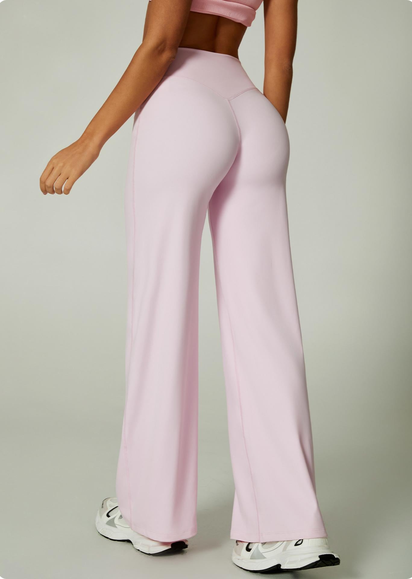 Lila Zen Casual Straight-Leg Wide-Leg Sports Yoga Pants