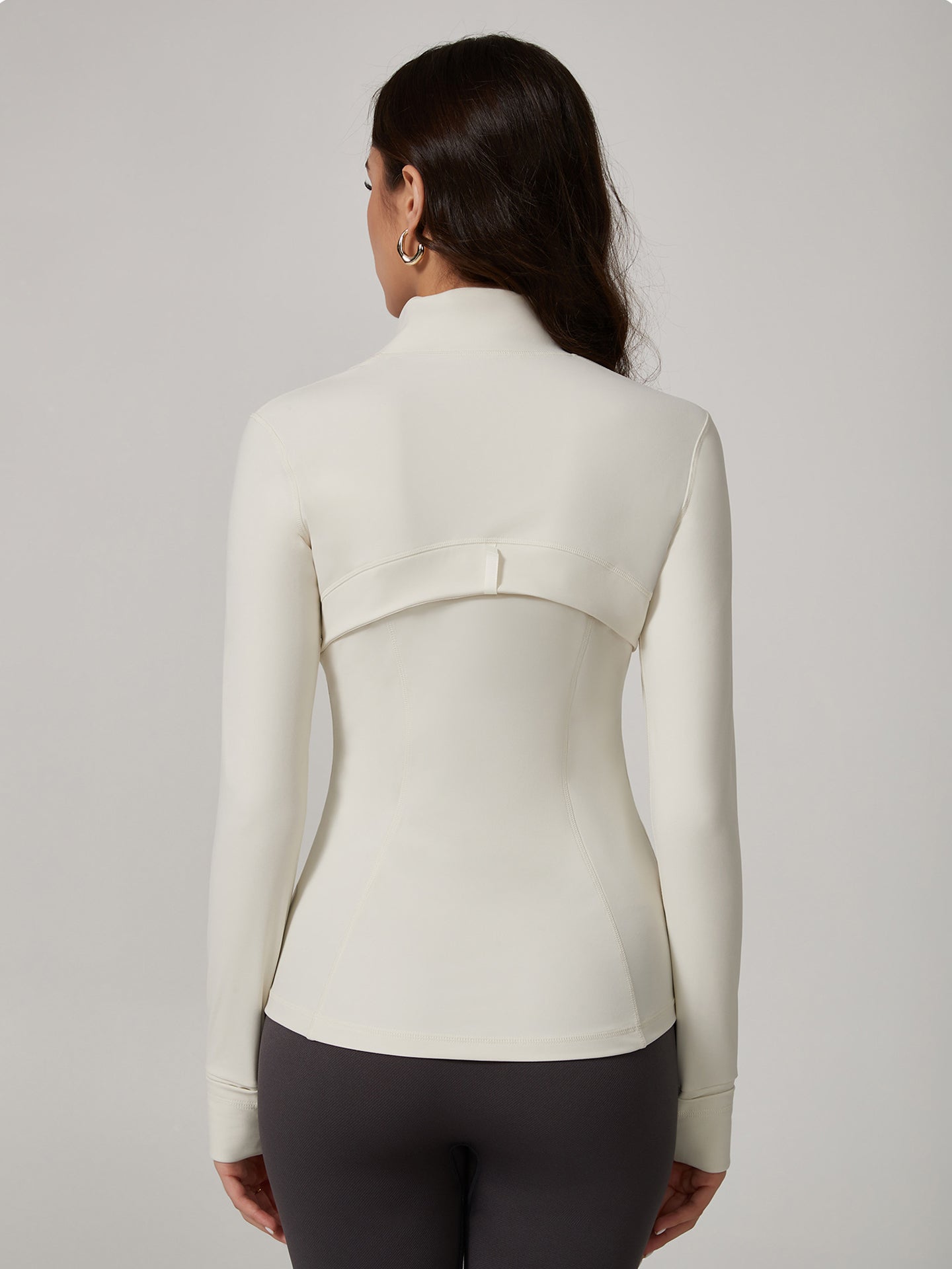 Lila Zen Stand Collar Slim Fit Cardigan Sporty Casual Yoga Jacket