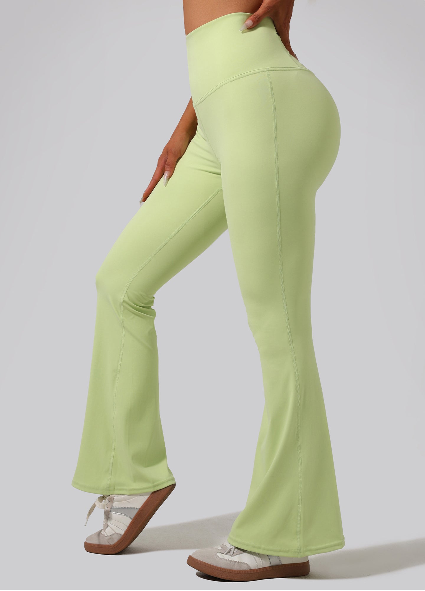 Lila Zen Nude-feel Cross-back Waist Lifting Casual Yoga Flare Pants