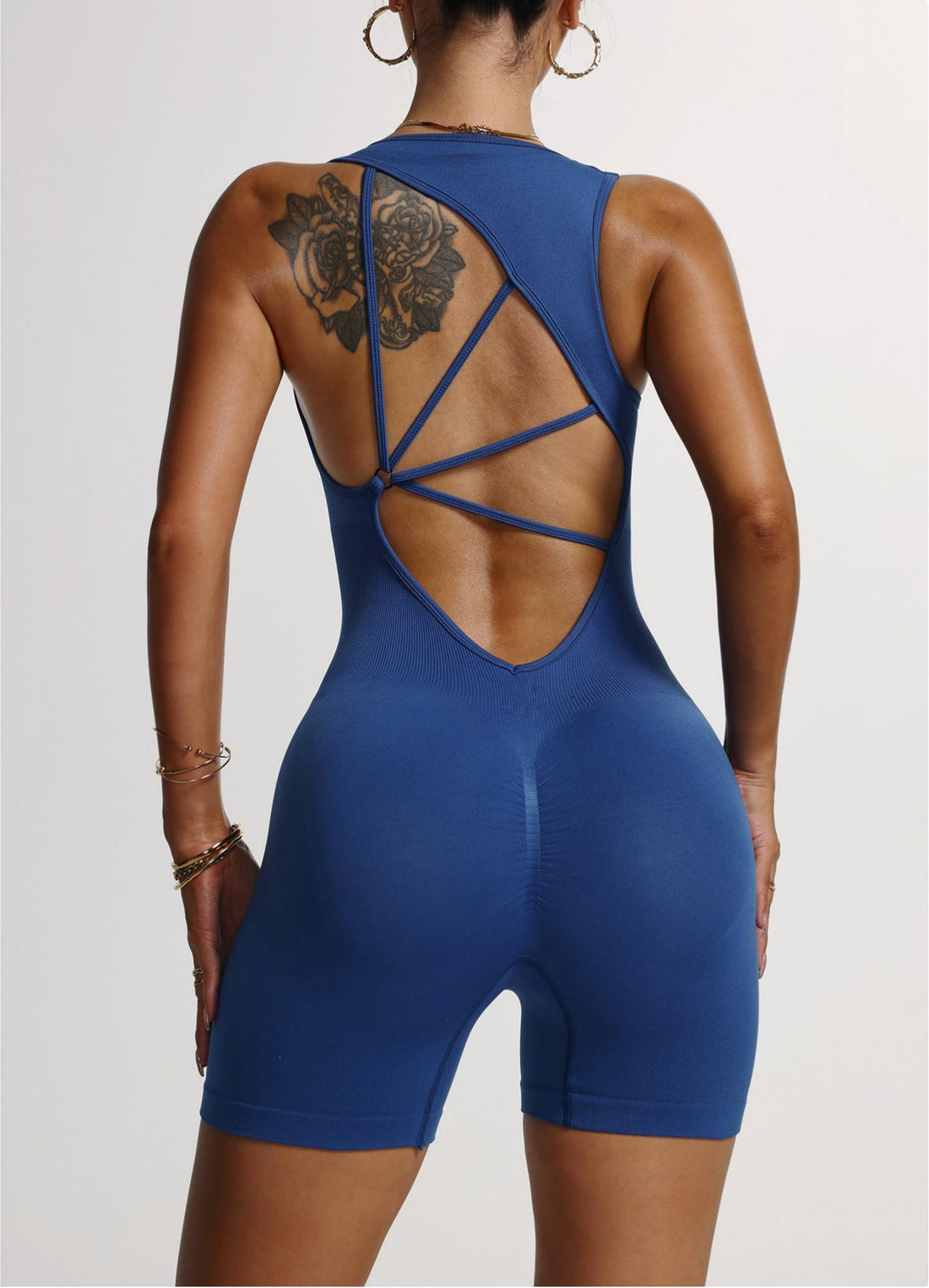 Lila Zen Fashionable Design Hollow-Out Backless Yoga Bodysuit