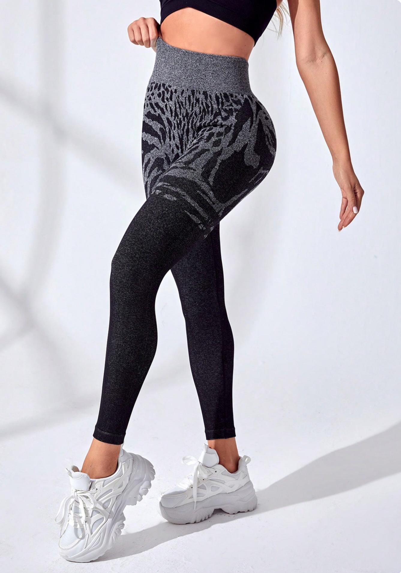 Lila Zen Seamless Leopard Print High-Waisted Hip-Lifting and Shaping Sports Yoga Pants
