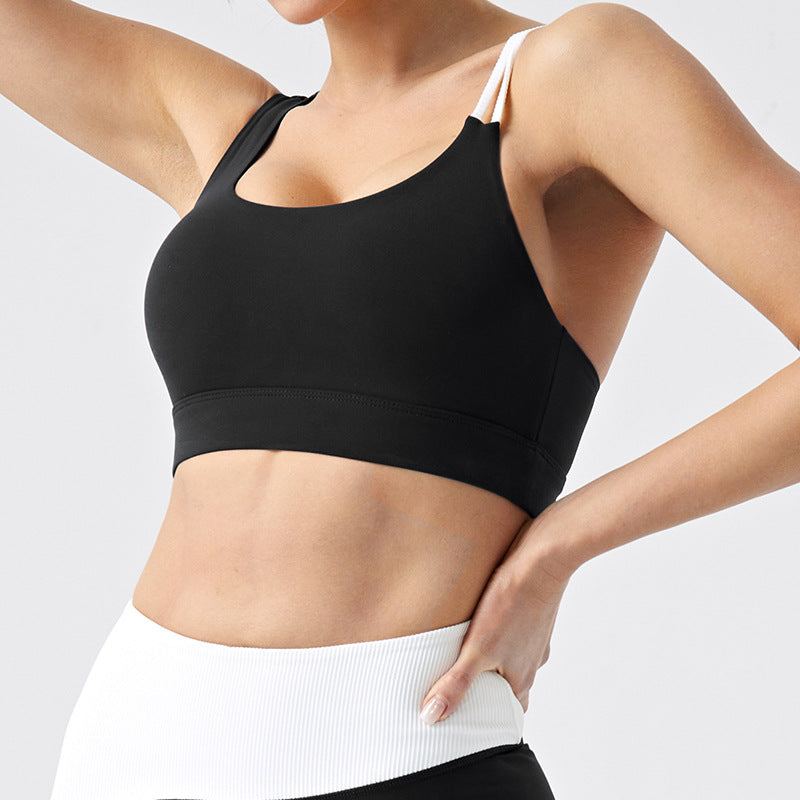 High-Waisted Color Block Ribbed Workout Leggings