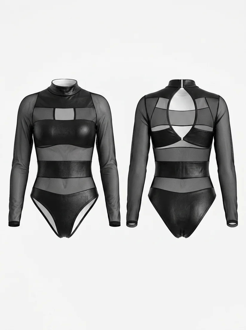 Sheer Floral Lace Babydoll Lingerie