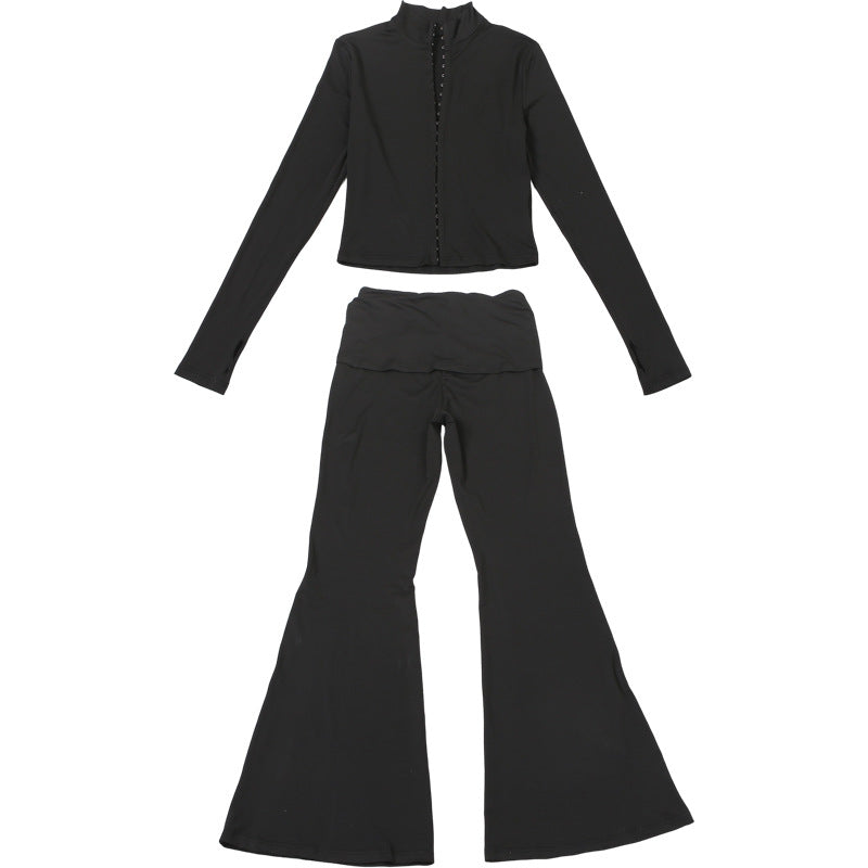 Burn It To The Ground High-Waisted Pants Set – Black