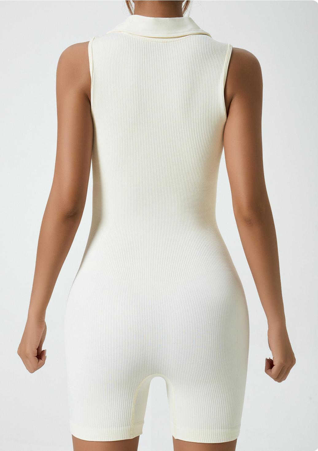Lila Zen Button-Down Collar Bodysuit
